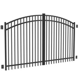 Freedom 9.75-ft x 5.04-ft Black Aluminum Driveway Gate