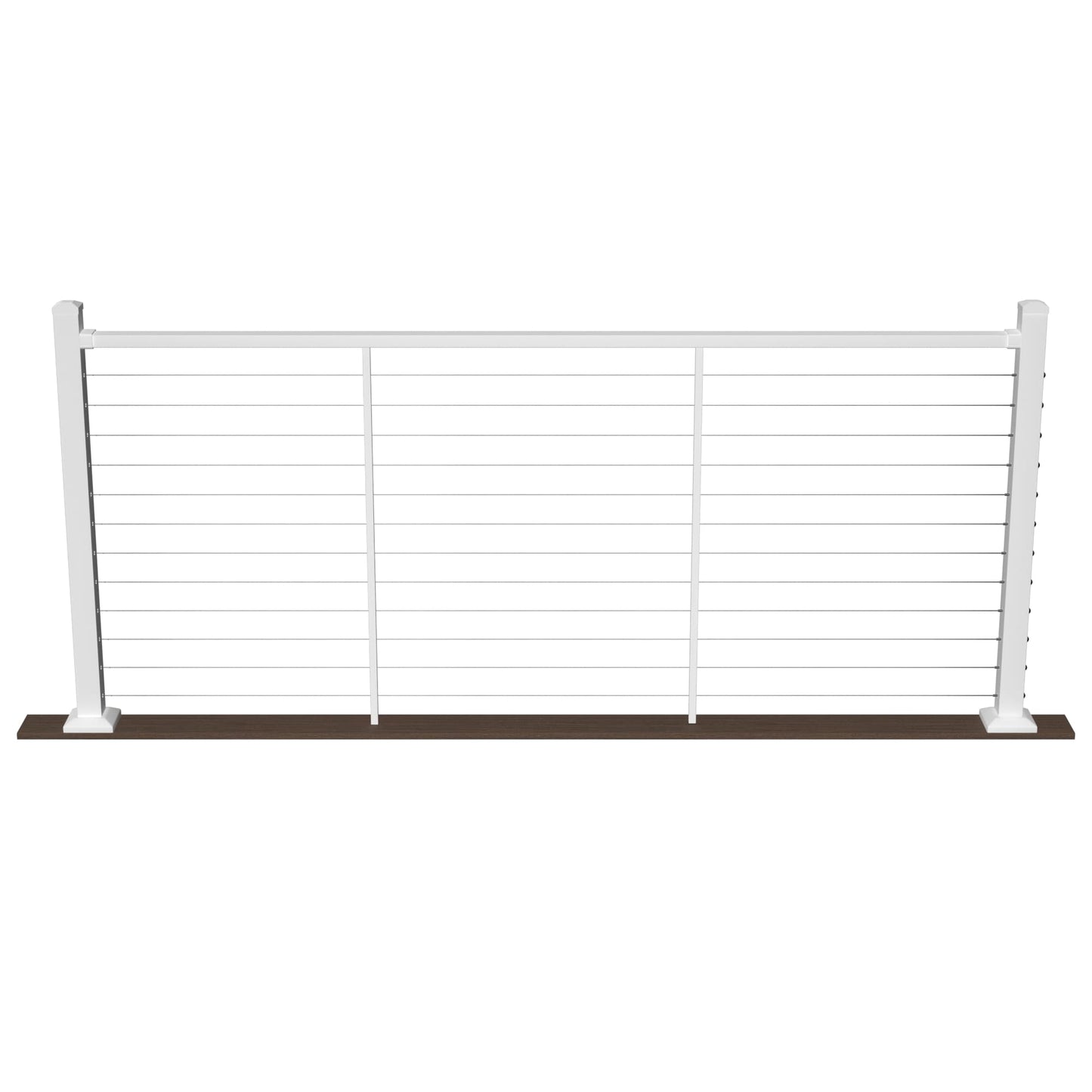 Deckorators Contemporary cable 8-ft x 42-in Textured White Aluminum Deck Cable Rail Kit