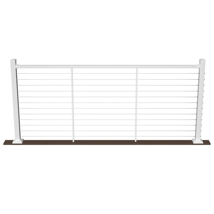 Deckorators Contemporary cable 8-ft x 42-in Textured White Aluminum Deck Cable Rail Kit