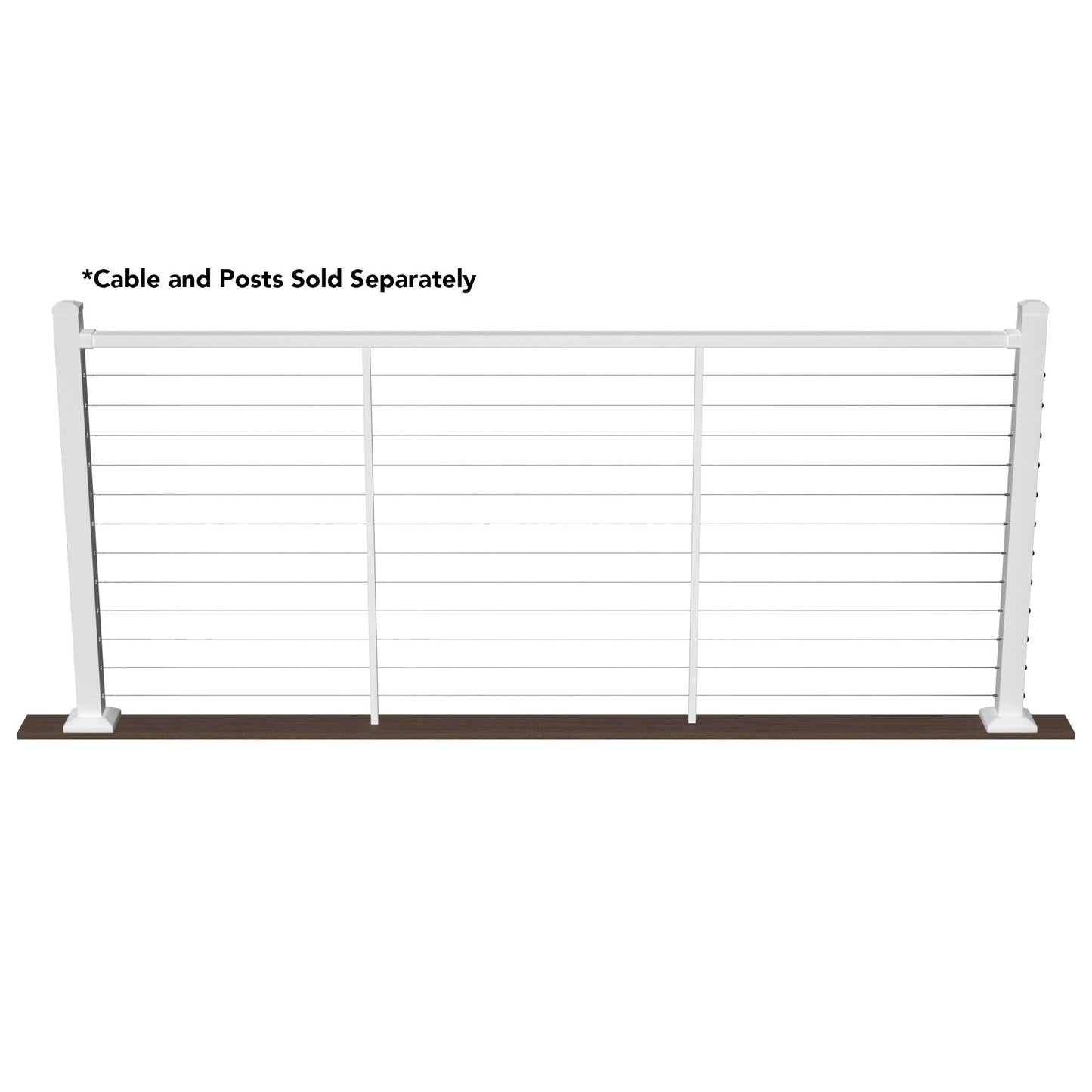 Deckorators Contemporary cable 8-ft x 42-in Textured White Aluminum Deck Cable Rail Kit