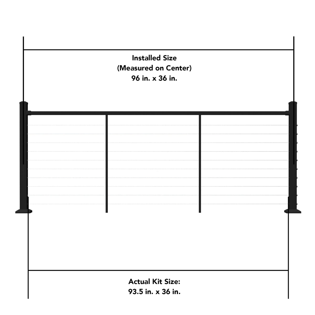 Deckorators Contemporary cable Aluminum Deck Cable Rail Kit
