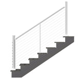 Deckorators Contemporary cable Aluminum Deck Stair Cable Rail Kit