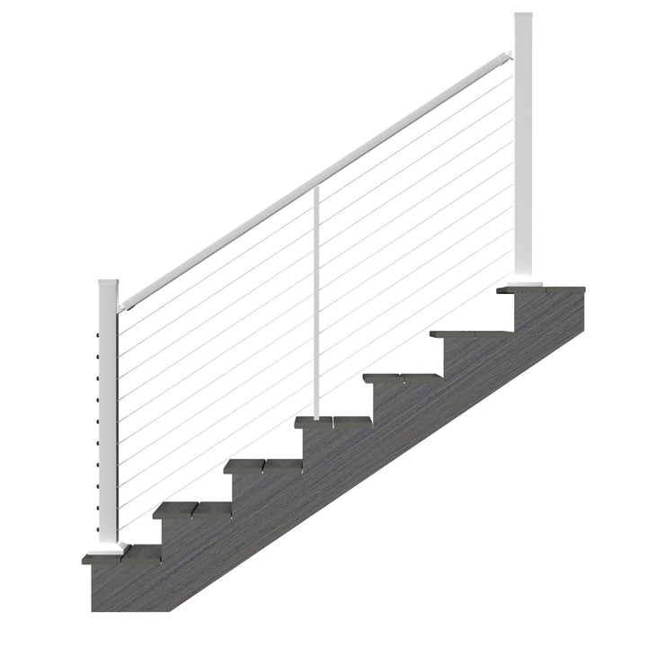 Deckorators Contemporary cable Aluminum Deck Stair Cable Rail Kit