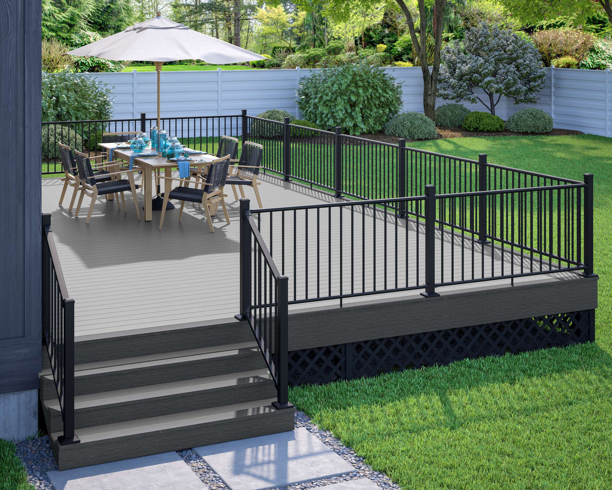Deckorators Rapid Rail Matte Black Aluminum Deck Stair Rail Kit