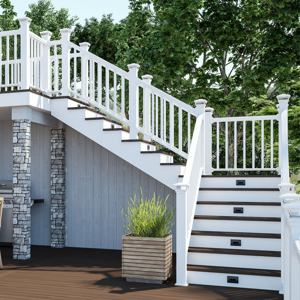 Deckorators Grab and Go White Composite Deck Stair Rail Kit