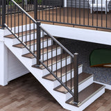 Deckorators Pre-Assembled Aluminum 6-ft x 36-in Matte Black Aluminum Deck Stair Rail Kit