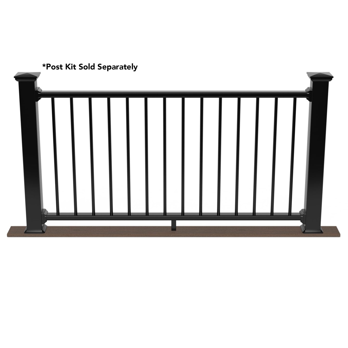 Deckorators Grab and Go 6-ft x 36-in Black Composite Deck Rail Kit