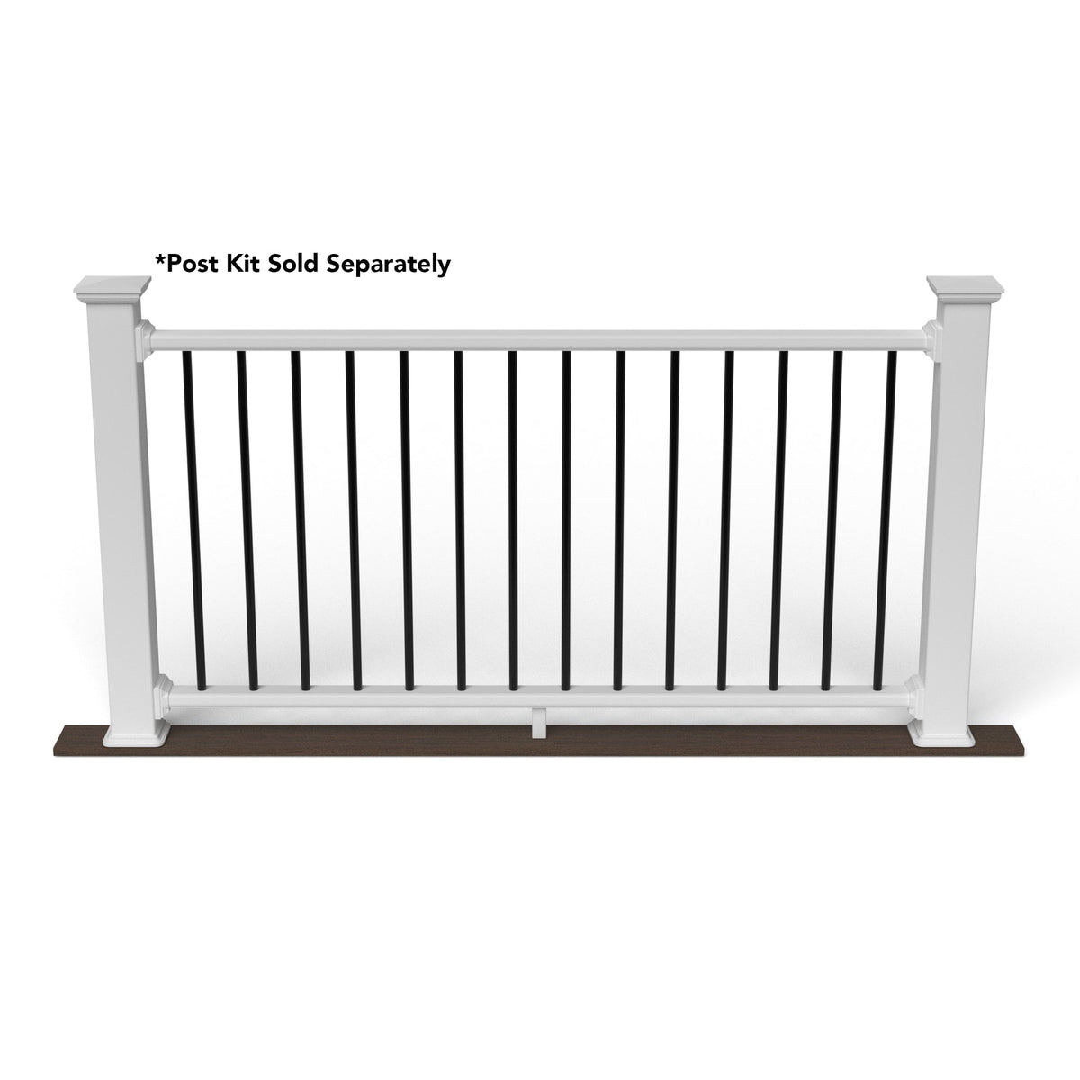 Deckorators Grab and Go 6-ft x 36-in White Composite Deck Rail Kit
