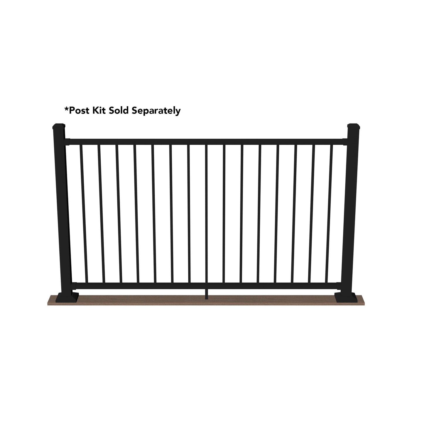 Deckorators Rapid Rail 6-ft x 42-in Matte Black Aluminum Deck Rail Kit