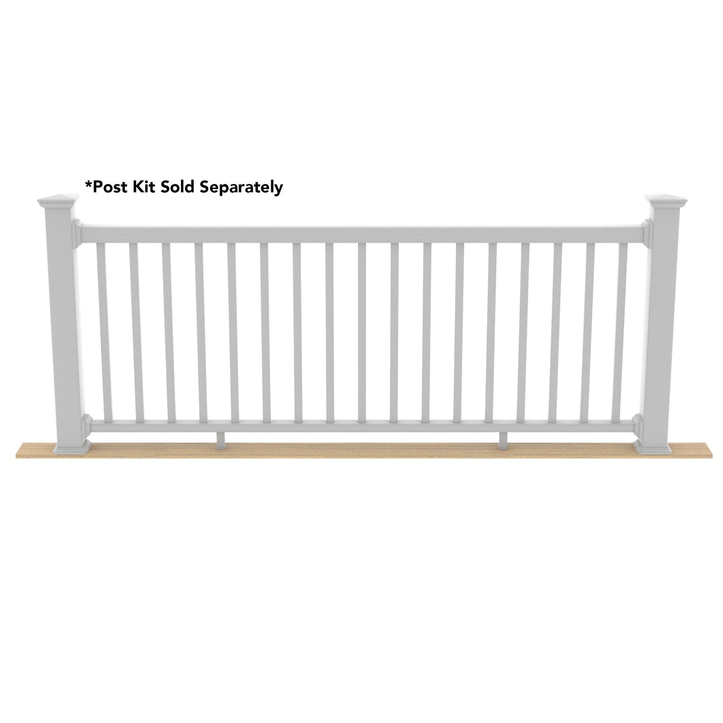 Deckorators Grab and Go 8-ft x 36-in White Composite Deck Rail Kit