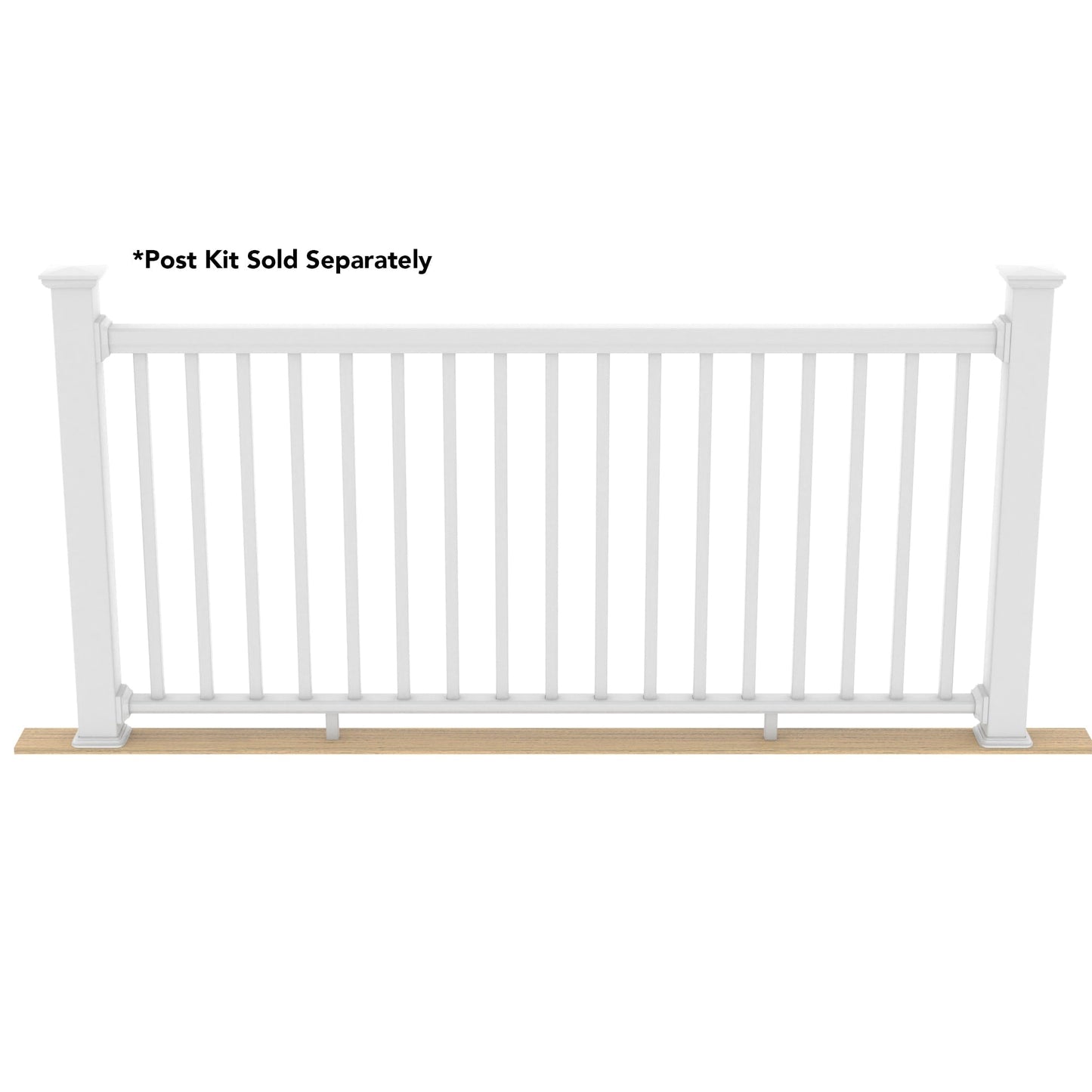 Deckorators Grab and Go 8-ft x 42-in White Composite Deck Rail Kit
