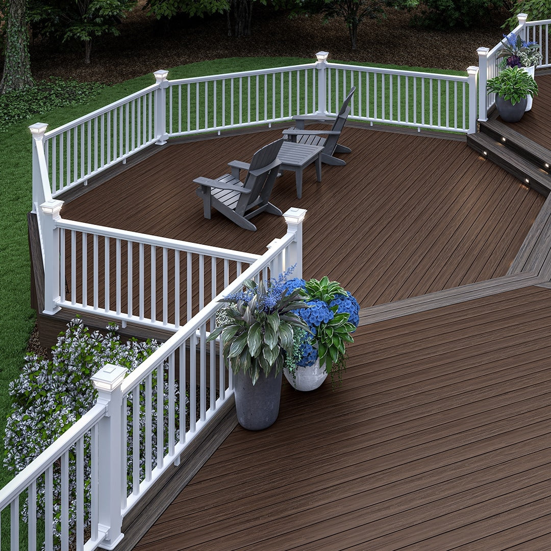 Deckorators Grab and Go 8-ft x 42-in White Composite Deck Rail Kit