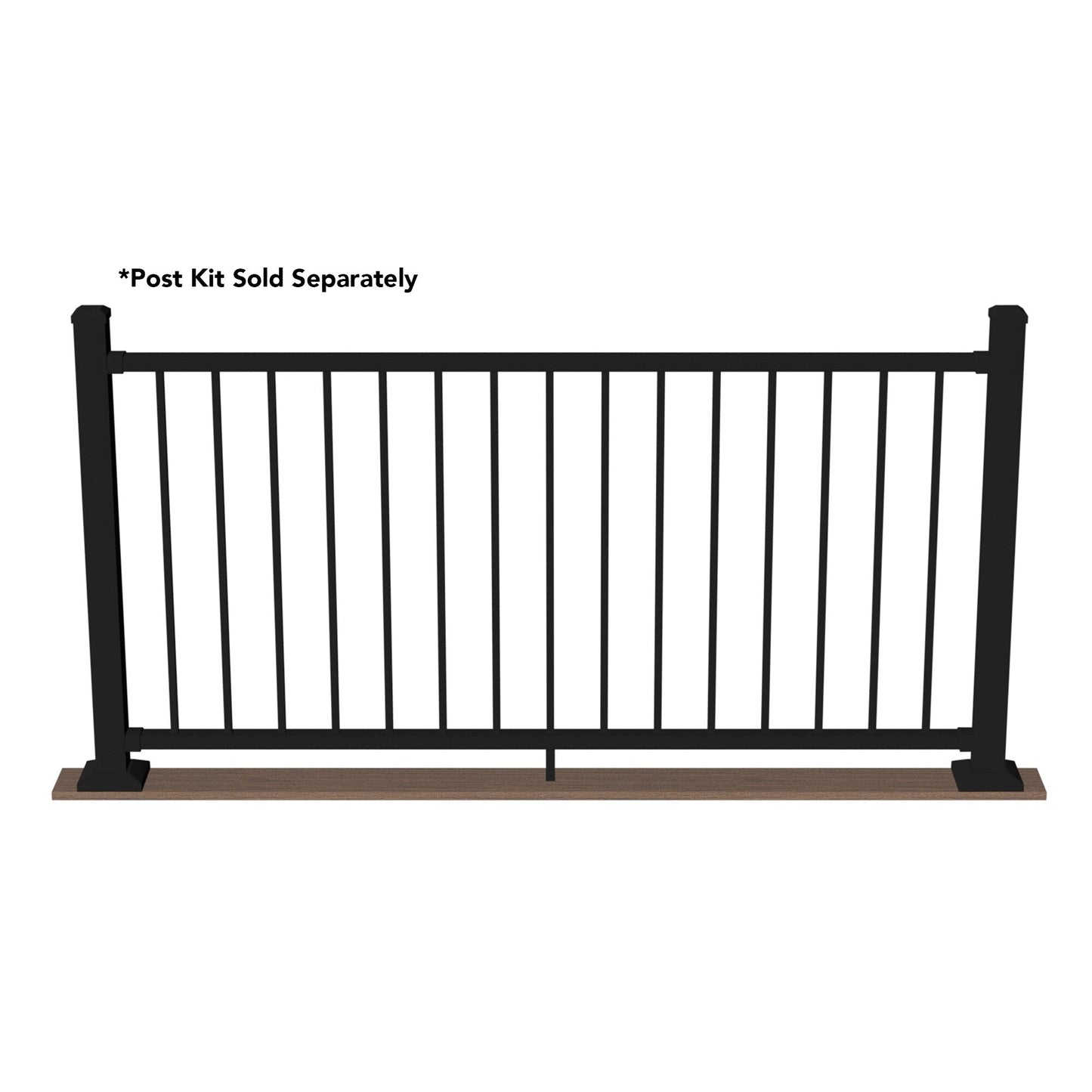Deckorators Rapid Rail Matte Black Aluminum Deck Rail Kit