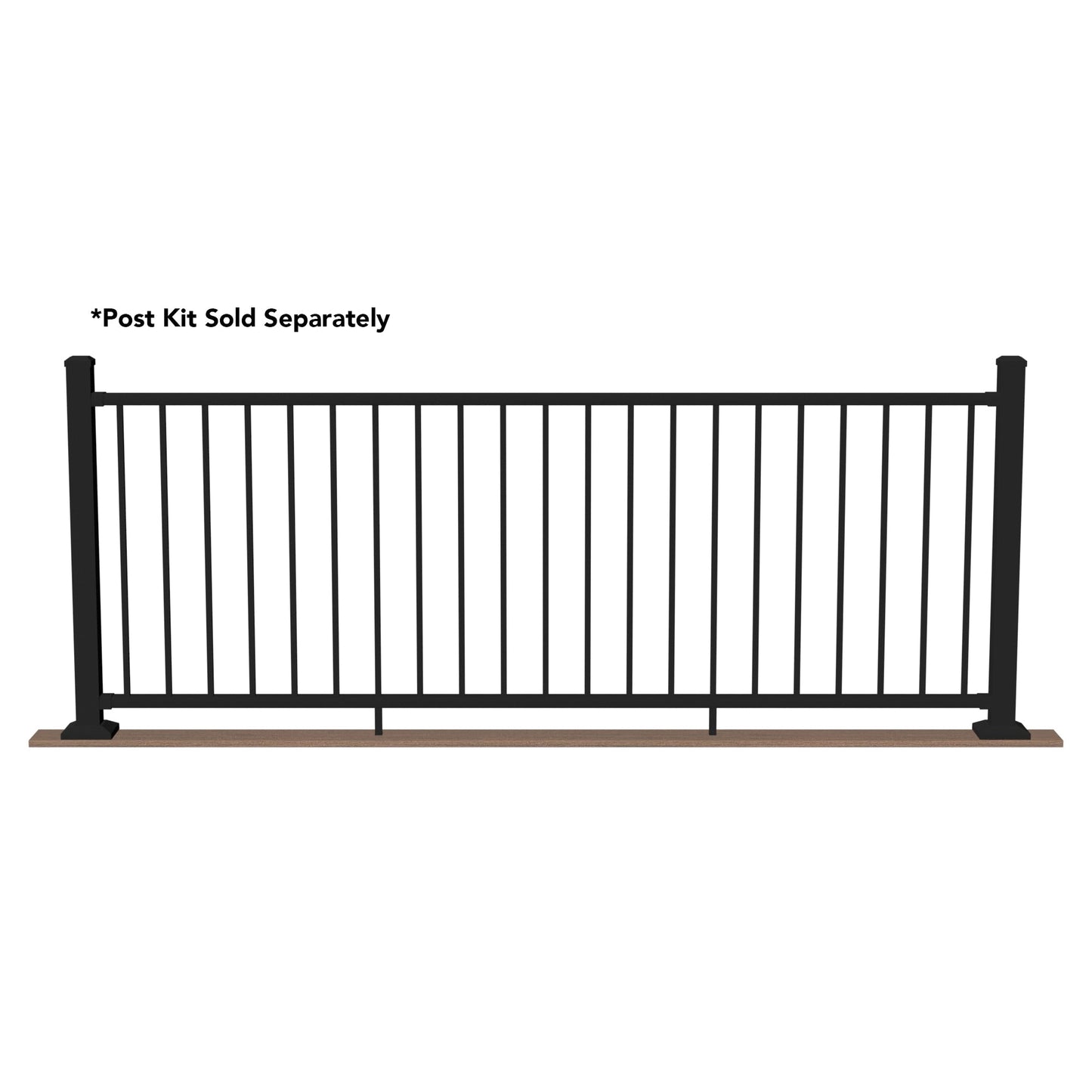 Deckorators Rapid Rail Matte Black Aluminum Deck Rail Kit