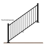 Deckorators Rapid Rail Matte Black Aluminum Deck Stair Rail Kit