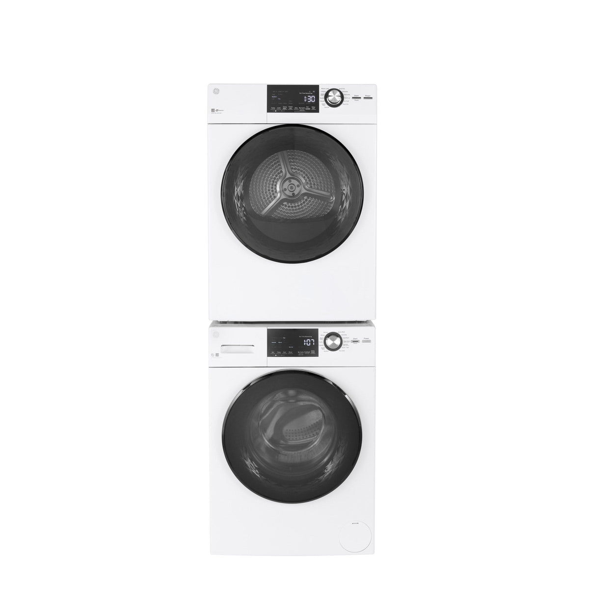 GE 4.3-cu ft Stackable Vented Electric Dryer, White