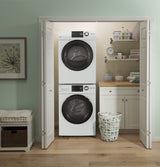 GE 4.3-cu ft Stackable Vented Electric Dryer, White