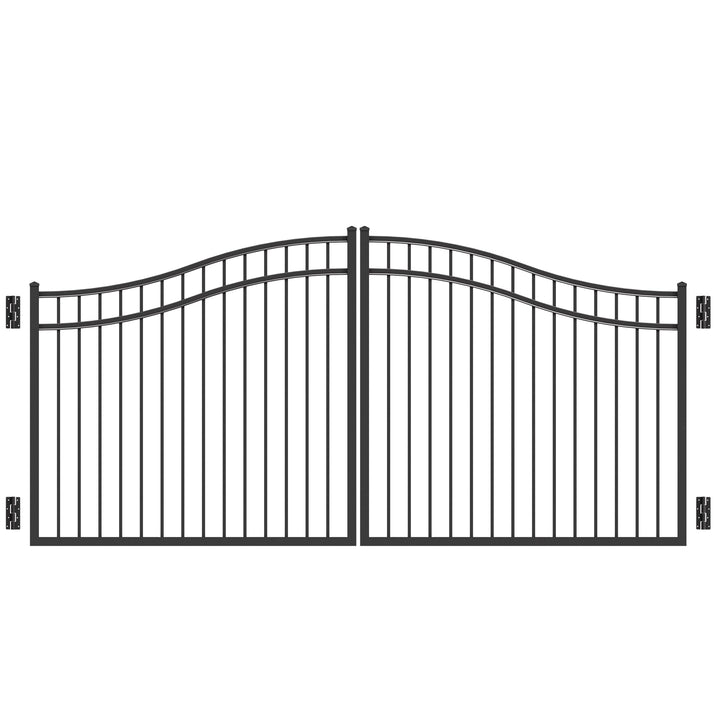 Freedom 12-ft x 4.5-ft Black Aluminum Driveway Gate