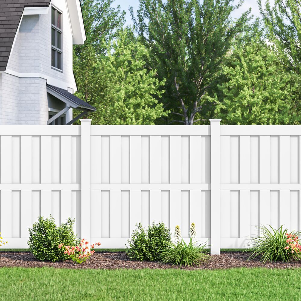 Freedom Oakworth 8.5-ft H x 5-in W White Vinyl Corner Fence Post (Assembled)