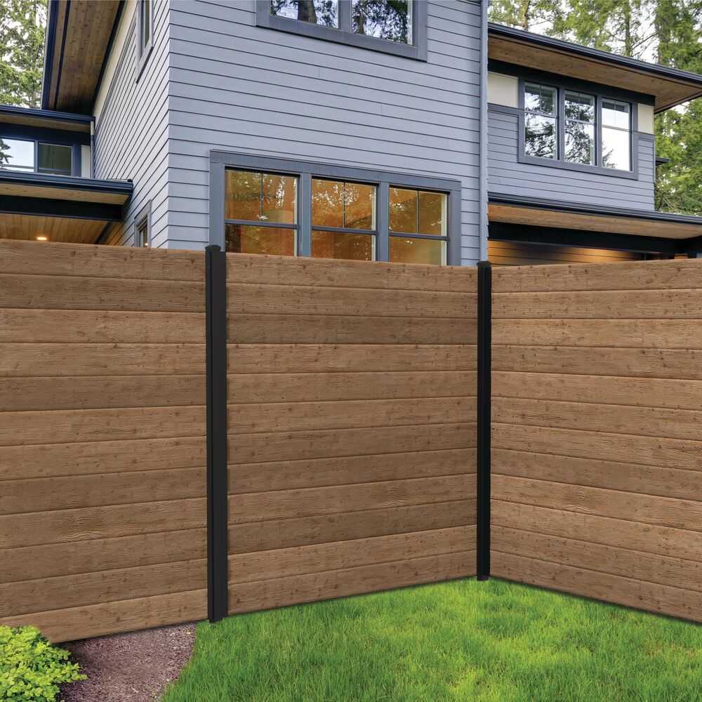 Freedom 6-ft H x 2-in W Black Steel Decorative Blank Fence Post