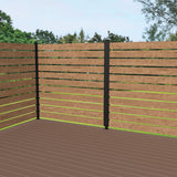 Freedom 6-ft H x 2-in W Black Steel Decorative Blank Fence Post