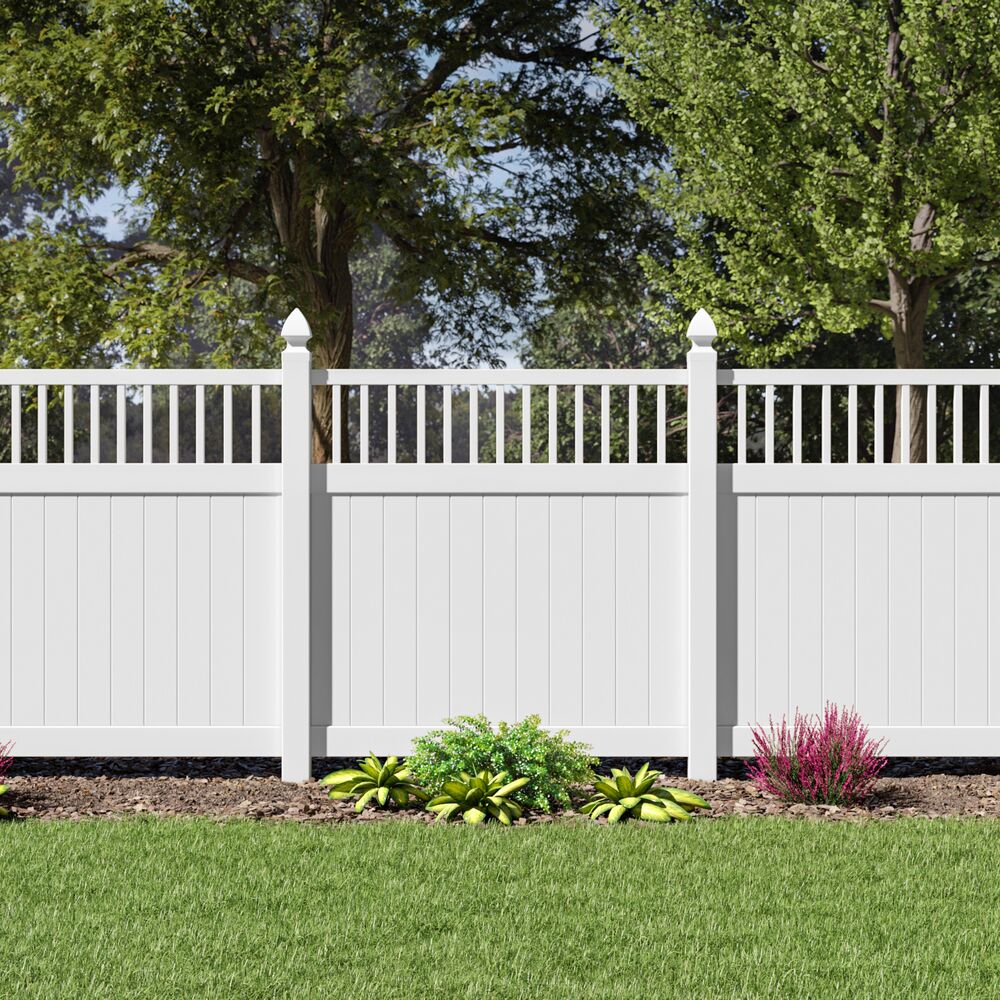 Freedom Bexley 8.5-ft H x 5-in W White Vinyl End Fence Post (Unassembled)