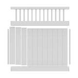 Freedom Bexley 6-ft H x 6-ft W White Vinyl Fence Panel (Unassembled)