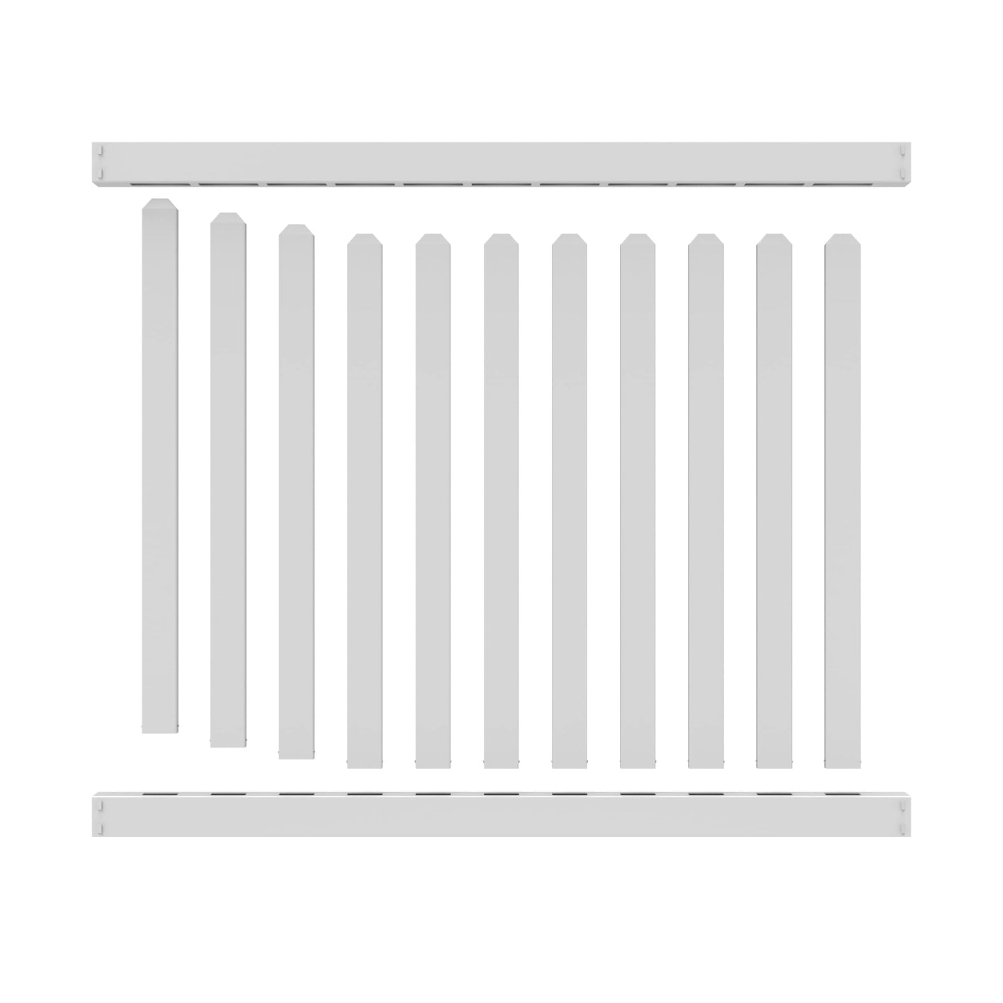 Freedom Coventry 4-ft H x 6-ft W White Vinyl Fence Panel (Unassembled)