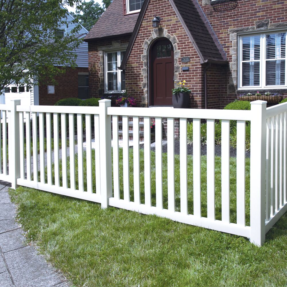 Freedom Durham 6-ft H x 4-in W White Vinyl Line Fence Post (Unassembled)