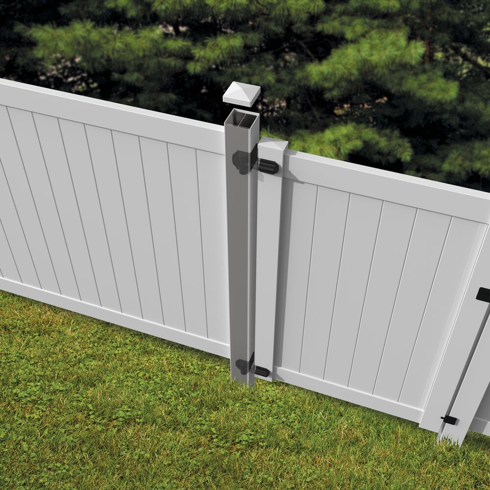 Freedom 4-in Silver Metal Post Insert For Vinyl Fence