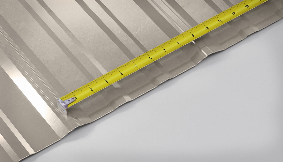 Gibraltar Building Products 3.125-ft x 12-ft SM-Rib White Galvalume Steel Roof Panel, 29-Gauge, 36-in Coverage