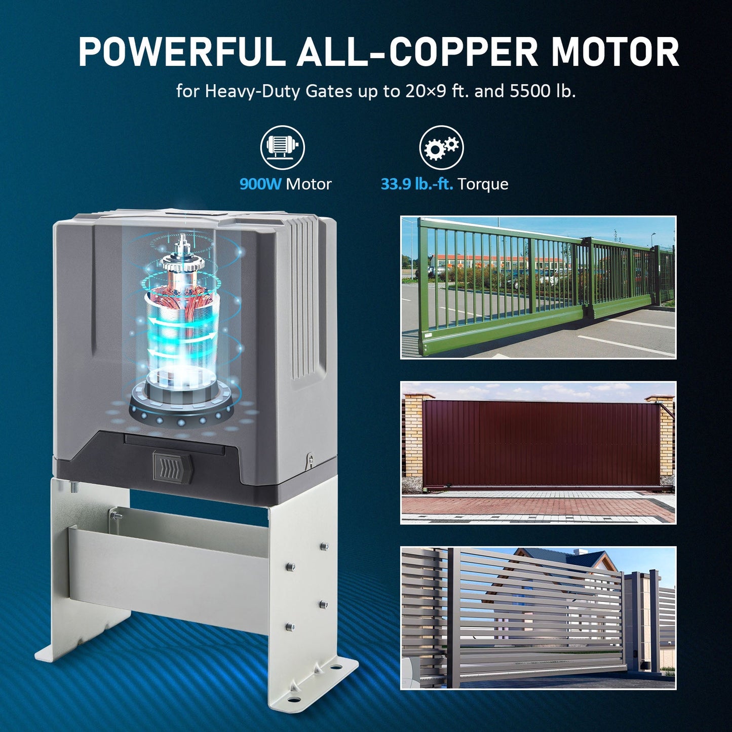 CO-Z 40-ft Slide Universal Electric Driveway Gate Opener Kit