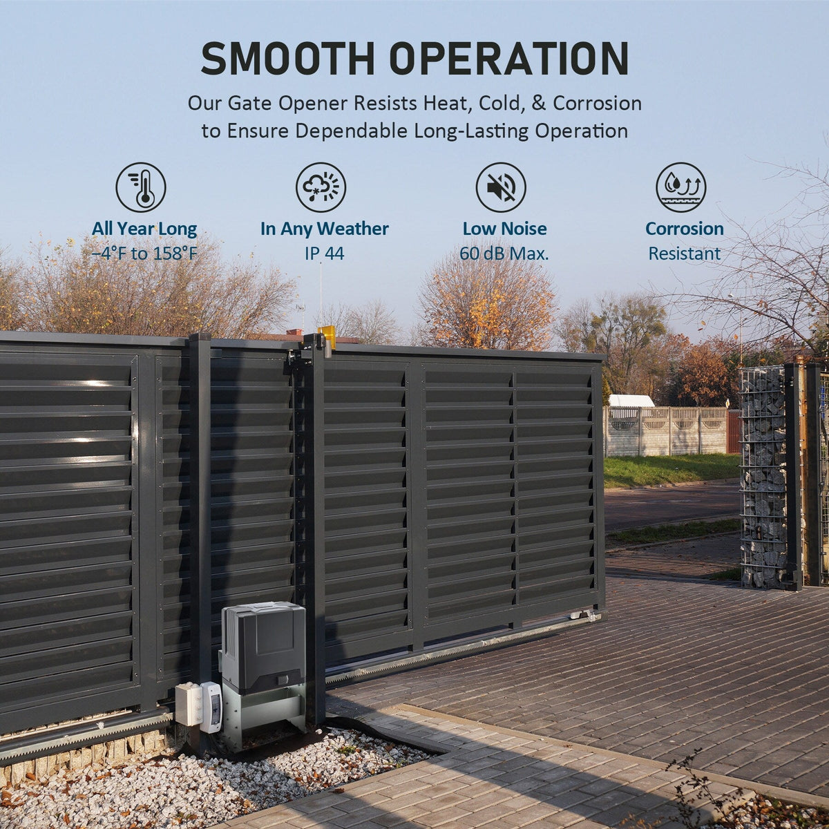 CO-Z 40-ft Slide Universal Electric Driveway Gate Opener Kit