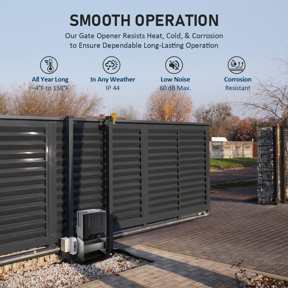 CO-Z 40-ft Slide Universal Electric Driveway Gate Opener Kit