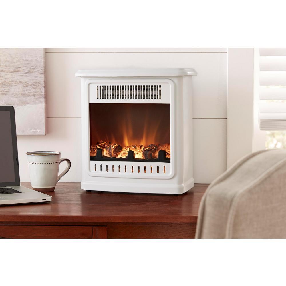 Crestland 13 in. Desktop Electric Fireplace in Black