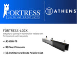 Fortress Building Products 6-ft H x 2-in W Gloss Black Aluminum Spaced Picket Flat-top Decorative End Fence Post