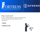 Fortress Building Products Athens 6-ft H x 2-in W Gloss Black Aluminum Spaced Picket Pressed-point Privacy Gate Fence Post