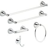 Delta Foundations 24-in Polished Chrome Wall-Mount Single Towel Bar