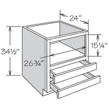 allen + roth Aveley 30-in W x 34.5-in H x 24-in D Linen 2-Drawers Microwave Base Fully Assembled Cabinet (Flat Panel Style)