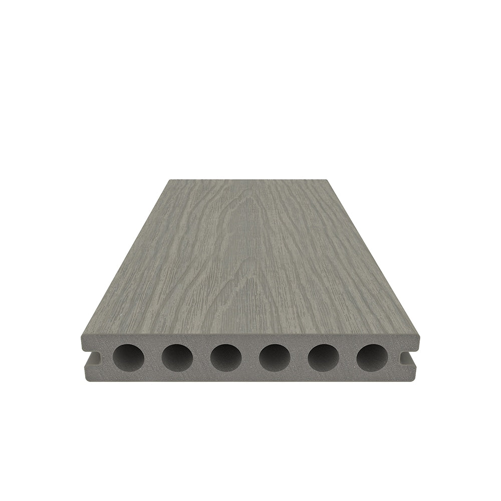 NewTechWood Voyager Hollow Board 1-in x 6-in x 8-ft Roman Antique Grooved Composite Deck Board (49-Pack)