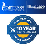 Fortress Building Products 6-ft H x 4-ft W Gloss Black Steel Spaced Picket Flat-top Privacy Fence Gate