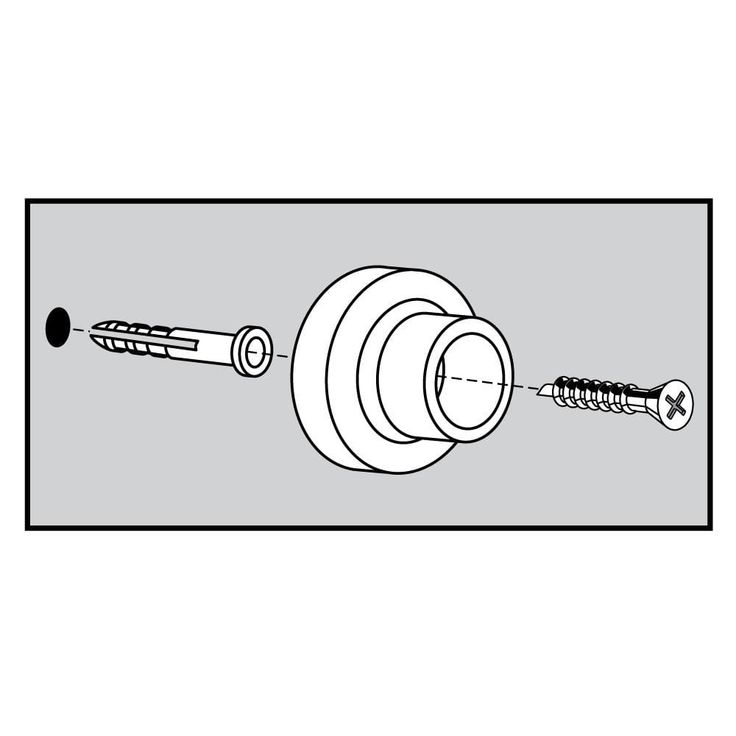 Satin Chrome Wall Door Stop