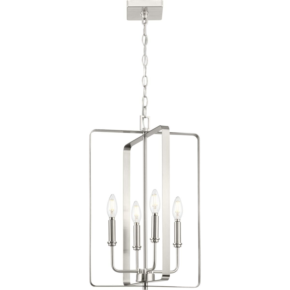 Progress Lighting McColl 4-Light Brushed Nickel Transitional Cage Chandelier