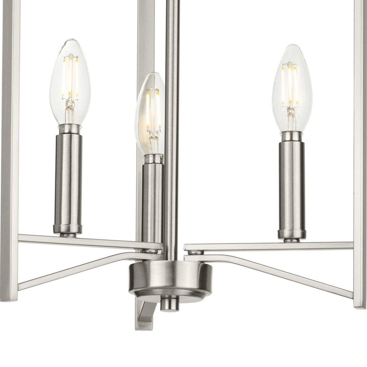 Progress Lighting Roxobel 3-Light Brushed Nickel Modern/Contemporary Square Medium Hanging Pendant Light