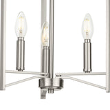 Progress Lighting Roxobel 3-Light Brushed Nickel Modern/Contemporary Square Medium Hanging Pendant Light