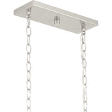 Progress Lighting McColl 6-Light Brushed Nickel Transitional Linear Large Hanging Kitchen Island Light