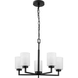 Progress Lighting Rexington 5-Light Matte Black Modern/Contemporary Chandelier