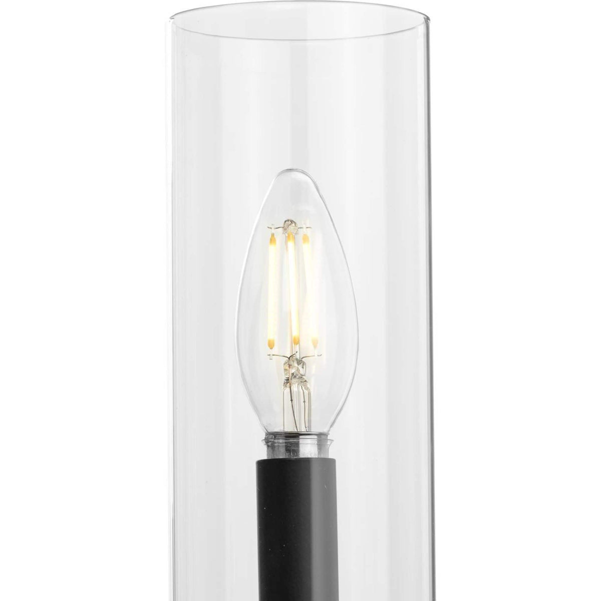 Progress Lighting Glennaire 4-Light Matte Black Modern/Contemporary Chandelier