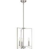 Progress Lighting Roxobel 3-Light Brushed Nickel Modern/Contemporary Square Medium Hanging Pendant Light