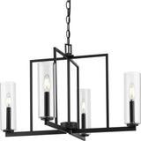 Progress Lighting Glennaire 4-Light Matte Black Modern/Contemporary Chandelier